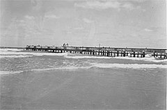 Kfar Vitkin pier under construction 1935