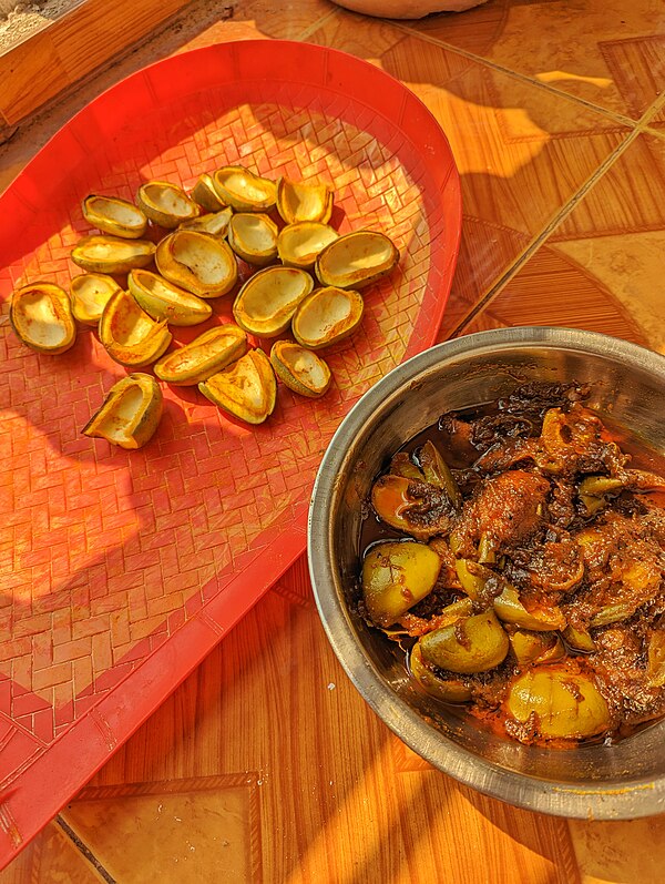 Traditional Bengali Mango pickle making