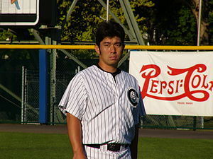 Номо в составе «Коламбус Клипперс», фарм-клуба «Нью-Йорк Янкиз», 2005 год.