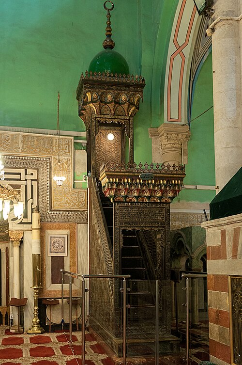 The Fatimid minbar in the Ibrahimi Mosque in Hebron, commissioned in 1091