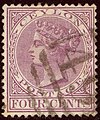 4c rosy-mauve, sub-issue 1880, oval 49 SG123
