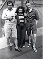 From left to right, Lismonde, the painter Marguerite Antoine and Fernand Cannoot, in Nieuport in August 1936 (photo by Léon van Dievoet).