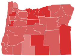 1950 Oregon gubernatorial election results map by county.svg