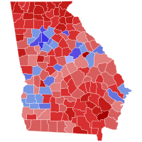 2018 Georgia gubernatorial election results map by county.svg