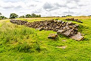 Remains of Birdoswald Roman Fort in Hadrian's Wall in the United Kingdom.