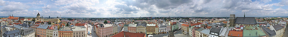 360° panoramatický pohled na město z radniční věže