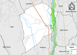 Site Natura 2000 sur le territoire communal.