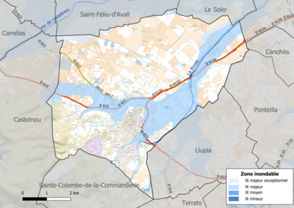 Carte des zones inondables.