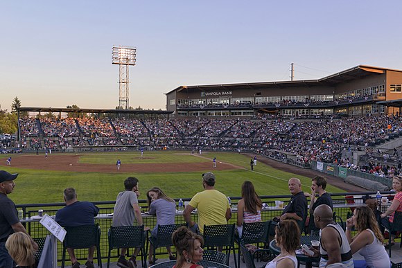A packed Cheney Stadium on July 3, 2015