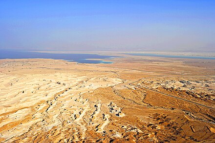 A view from Masada on the Dead Sea