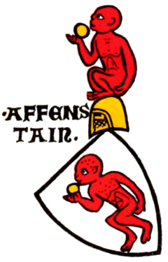 Wappen einer anderen Familie von Affenstein: Zürcher Wappenrolle (um 1335/1345)