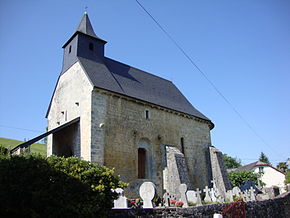 Alçabéhéty (Alçay-Alçabéhéty-Sunharette, Pyr-Atl, Fr) église et cimetière avec stèles basques.JPG