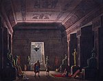 Unterirdischer Raum für die königlichen Schätze, für das Ballett Sesostri von Salvatore Taglioni, 1824