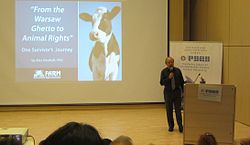 Alex Hershaft at Tel Aviv University in May 2015 Alex Hershaft.2015.JPG