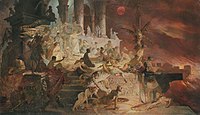 Alfons Mucha, Nero pozoruje hořící Řím (1887)