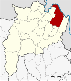 Map of Chiang Rai, Thailand, with Chiang Khong