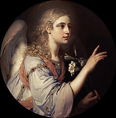 Персонаж Блондина отсылает к образу архангела Гавриила