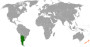 Location map for Argentina and New Zealand.