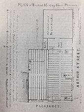 Plan of the Arthur Street Baptist meeting-house, occupied from 1835 by Arthur Street Relief Church Arthur St plan copy Fotor.jpg