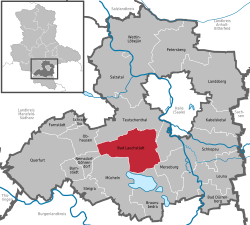 Elhelyezkedése Saalekreis térképén