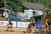 Deutsch: Beachhandball Europameisterschaften 2019 (Beach handball Euro); Tag 1: 2. Juli 2019 – Frauen, Vorrunde Gruppe C, Italien-Griechenland 0:2 (16:28, 10:13) English: Beach handball Euro; Day 1: 2 July 2019 – Women Preliminary Round Group C – Italy-Greece 0:2 (16:28, 10:13)