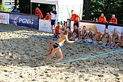 Deutsch: Beachhandball Europameisterschaften 2019 (Beach handball Euro); Tag 4: 5. Juli 2019 – Frauen, Viertelfinale, Niederlande-Griechenland 2:1 (25:12, 18:24, 7:6) English: Beach handball Euro; Day 4: 5 July 2019 – Quarter Final Women – Netherlands-Greece 2:1 (25:12, 18:24, 7:6)