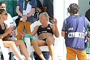 Deutsch: Beachvolleyball bei den Olympischen Jugendspielen 2018; Tag 11, 17. Oktober 2018; Jungen, Spiel um Platz 3 – USA (Devon Newberry/Lindsey Sparks)-Norwegen (Emilie Olimstad/Frida Berntsen) 1:2 (21–1/13–21/9–15) English: Beach volleyball at the 2018 Summer Youth Olympics at 17 October 2018 – Bronze Medal Match – USA (Devon Newberry/Lindsey Sparks)-Norway (Emilie Olimstad/Frida Berntsen) 1:2 (21–1/13–21/9–15)