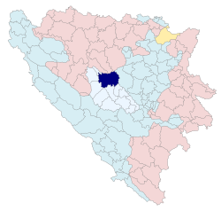 Položaj općine Travnik u Bosni i Hercegovini