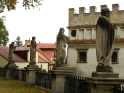 Hungarian statues representing the Apostles.