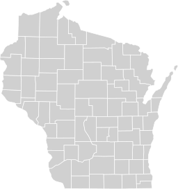 Blank map subdivisions 2019 Albers Wisconsin