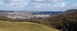 Vue de Wachtelberg au quartier de Deuben