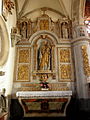 Église Notre-Dame de Bodilis, autel et retable de la Vierge, vue d'ensemble.