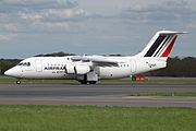 E CityJet Avro RJ85 an de Fuerwe vun Air France.