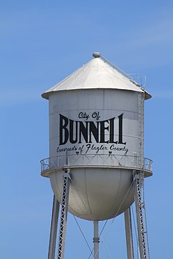 Bunnell Water Tower - West Side View of Elevated Tank.jpg