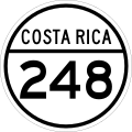 Roadshield of Costa Rica National Secondary Route 248