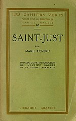 Penutup dari Marie Lenéru studi Saint-Just.