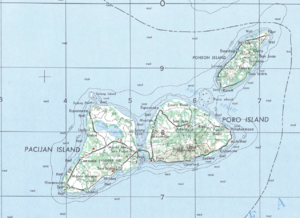 Mapa de las Islas Camotes