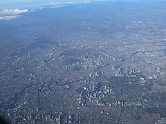 Central Metro Manila, Pasig River, EDSA from air