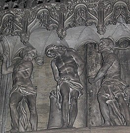 Sculpture de Jehan de Beauce clôture du chœur de la cathédrale Notre-Dame de Chartres, XVIe siècle