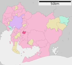 Lage Chiryūs in der Präfektur