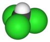 Dues representacions de l'organoclorat cloroform.