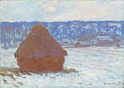 Claude Monet - Stack of Wheat (Snow Effect, Overcast Day).jpg