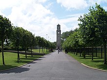 Approach to Cocker clock tower Clock Tower, Stanley Park, Blackpool (geograph 1684759).jpg