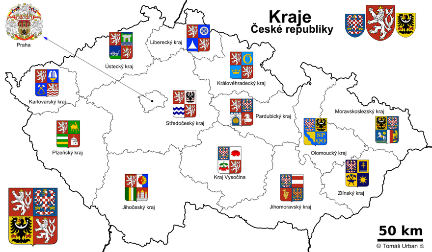 Flaggen Und Wappen Der Tschechischen Regionen Wikiwand