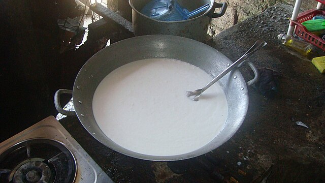 Thick coconut cream derived from the first pressings of the grated coconut