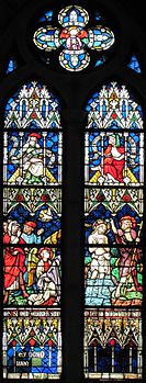 Stained glass window of the nave