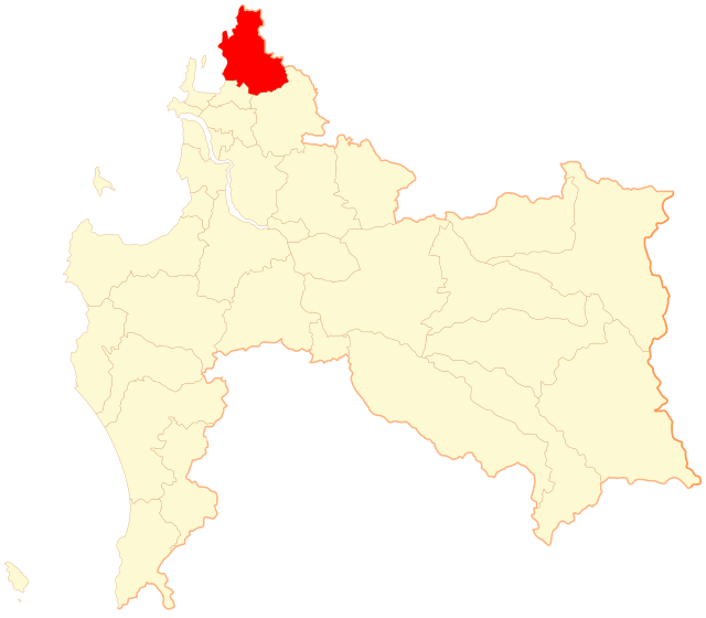 Location of the Tomé commune in Biobío Region