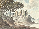 Thumbnail for File:Conway Castle from the e(ast) 1795.jpg