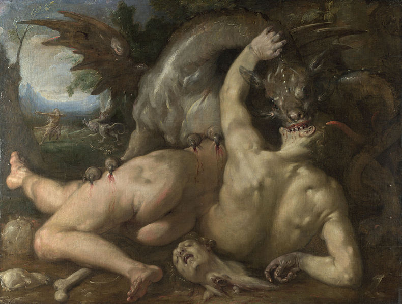 File:Cornelis van Haarlem - Two Followers of Cadmus devoured by a Dragon, 1588.jpg