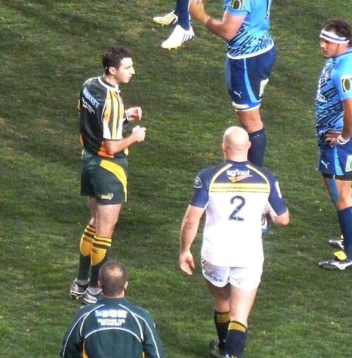 Craig Joubert refereeing the Brumbies vs Bulls 2013 Super Rugby semi-final.